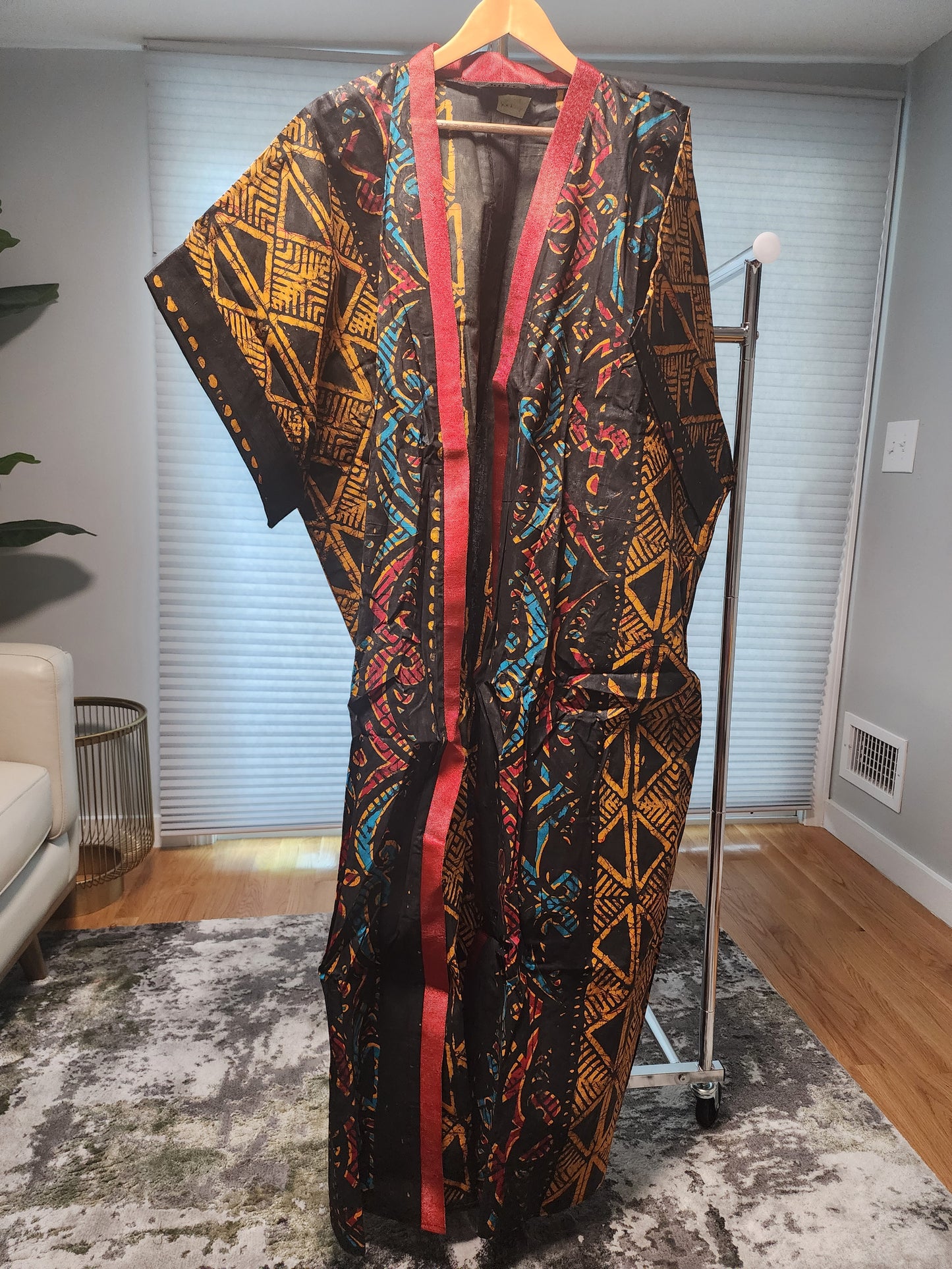 Yeye Oge Long Kimono Multicolor (red-collar)